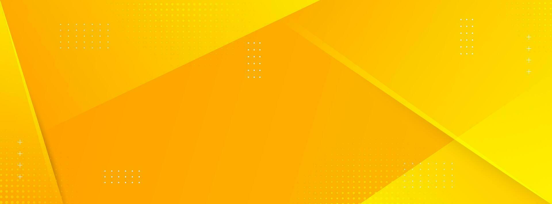 Modern banner background. colorful, orange and yellow colors, cross, memphis vector