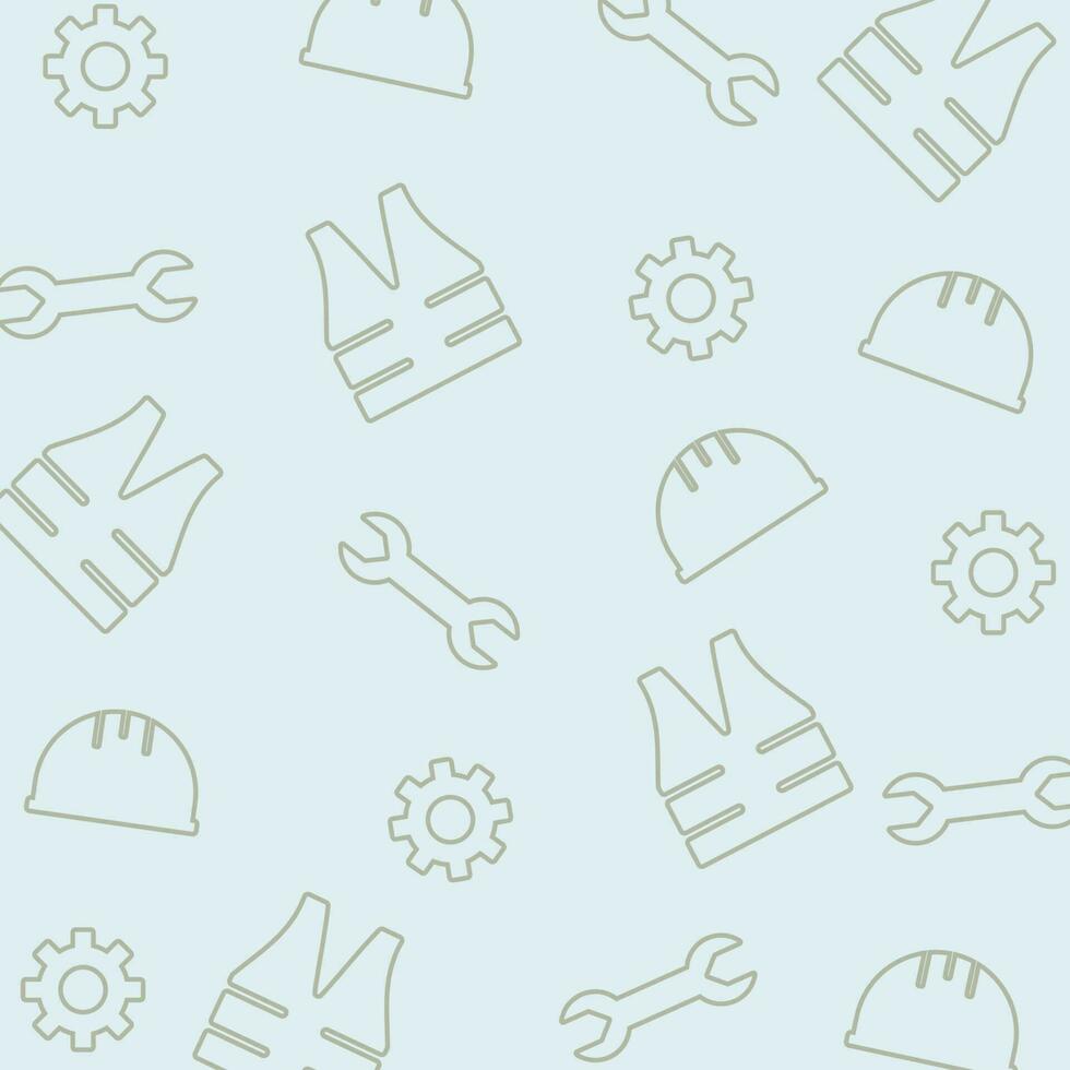 Labor Day Seamless Pattern Design Illustration background, template for banner, greeting card, web, social media. vector