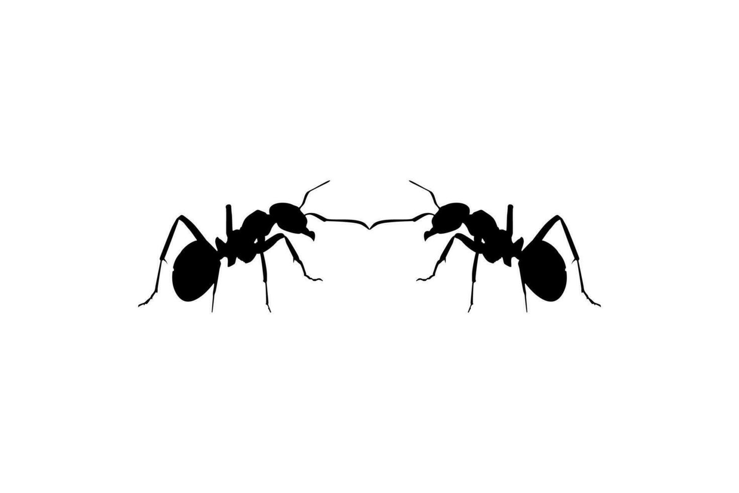 par de el hormiga silueta para Arte ilustración, logo, pictograma, sitio web, o gráfico diseño elemento. vector ilustración