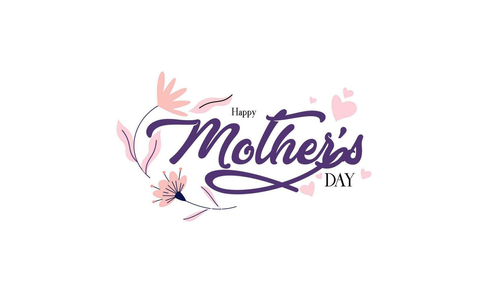 Happy mother day hand lettering celebration vector