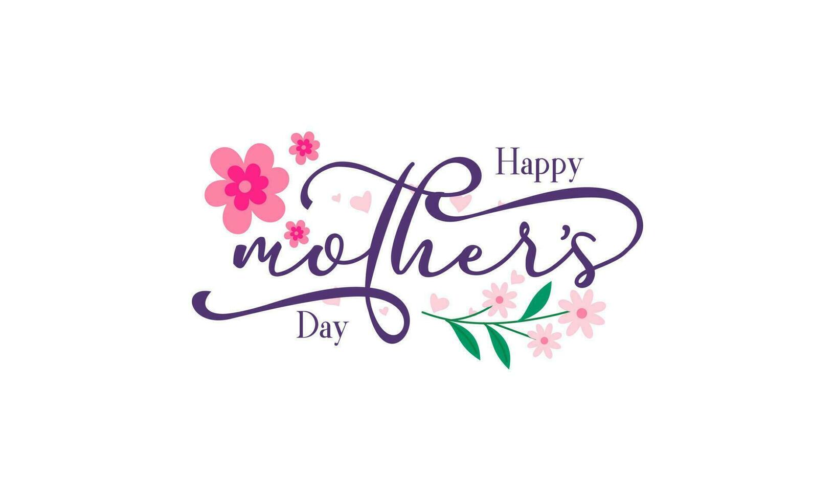 Happy mother day hand lettering celebration vector