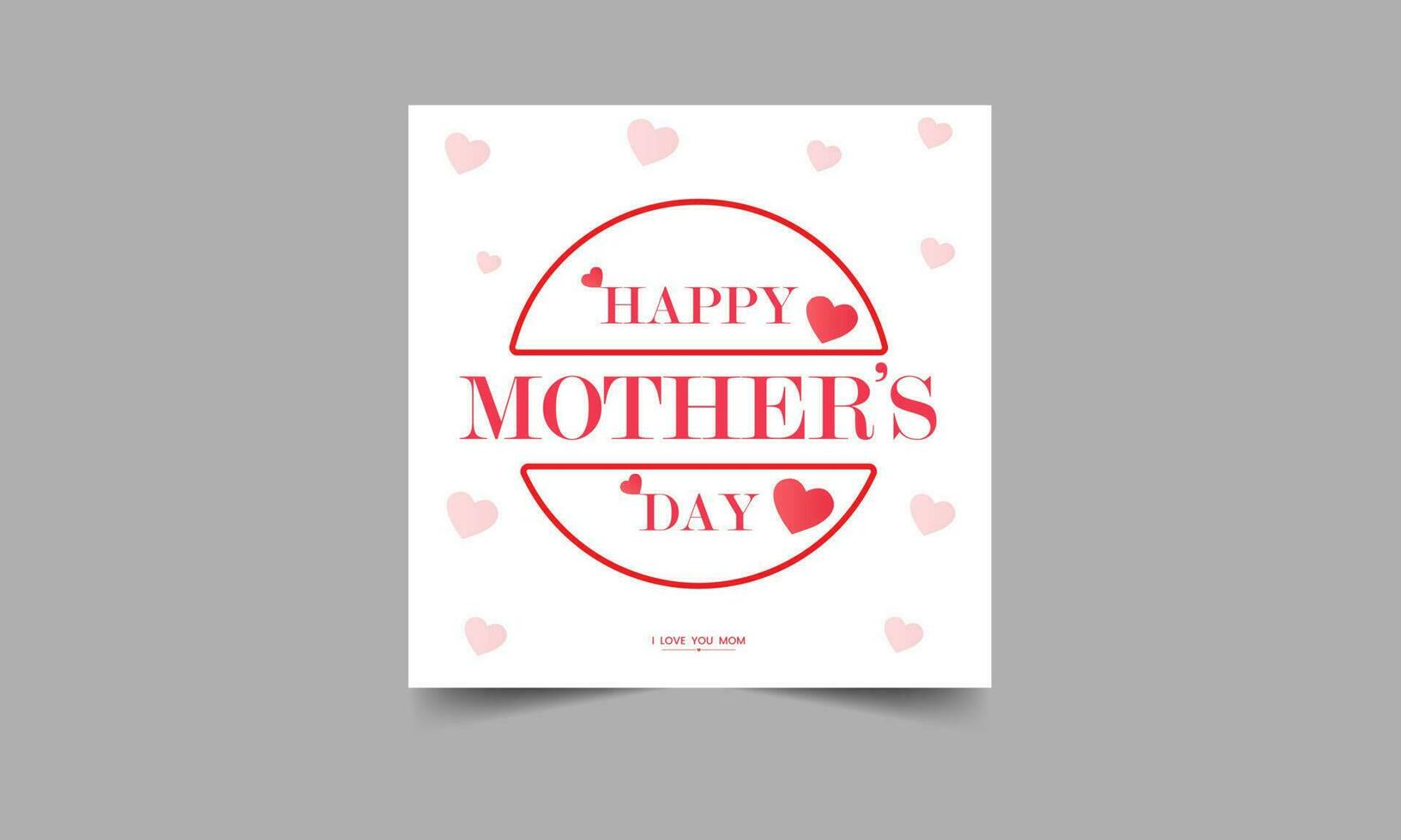 Mothers day for woman and child love you mum message vector