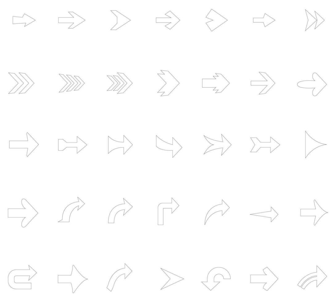 arrows icon set vector