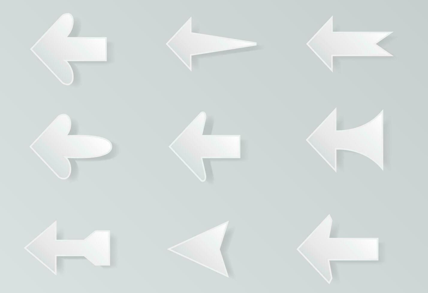 arrows icon set vector