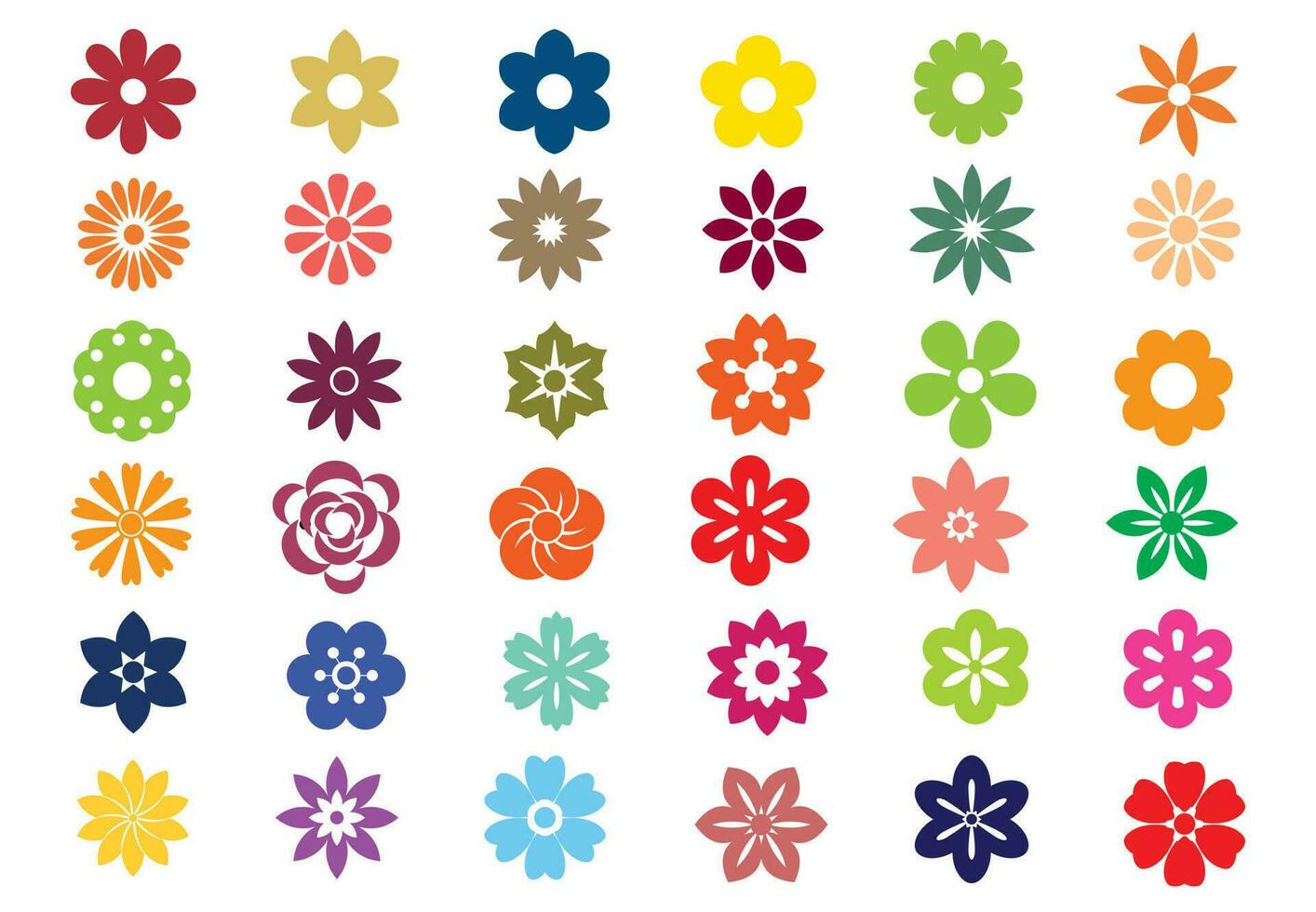 flower icons vector illustration on background