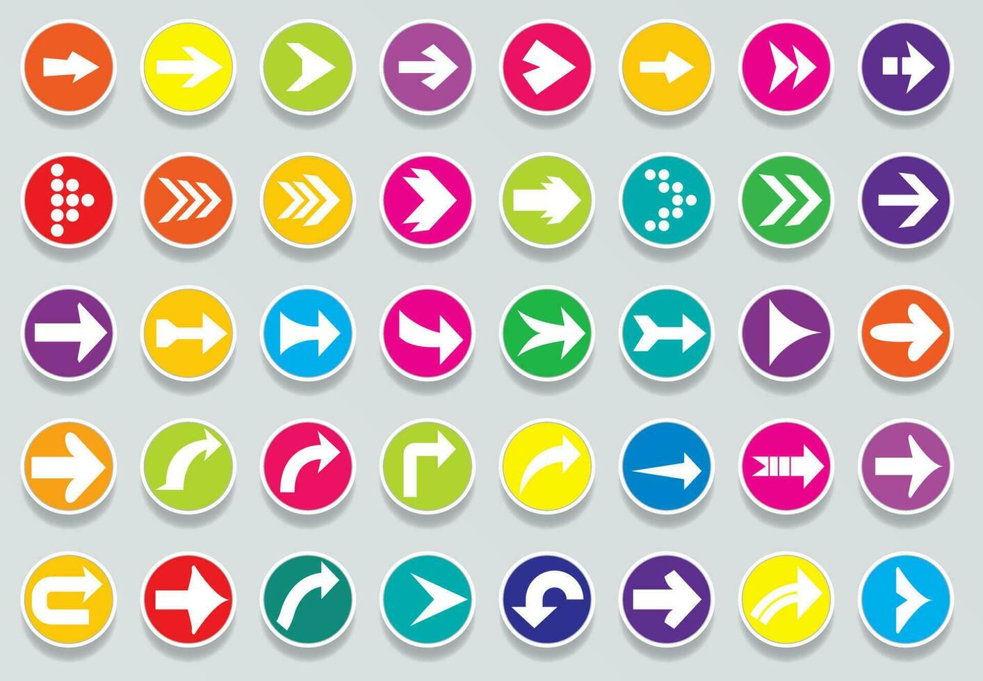 arrows icon set vector