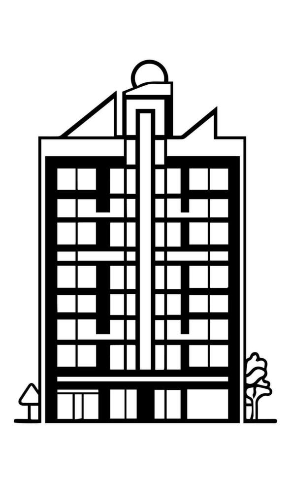 edificios icono vector símbolo