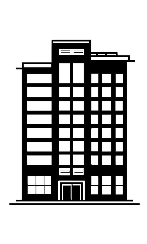 edificios icono vector símbolo