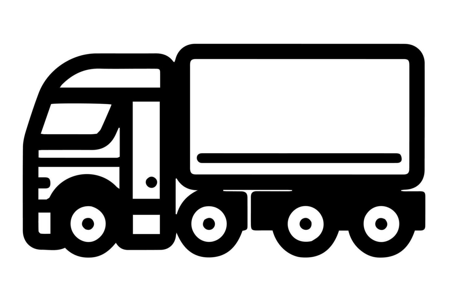 Truck vector icon retro transport delivery vehicle