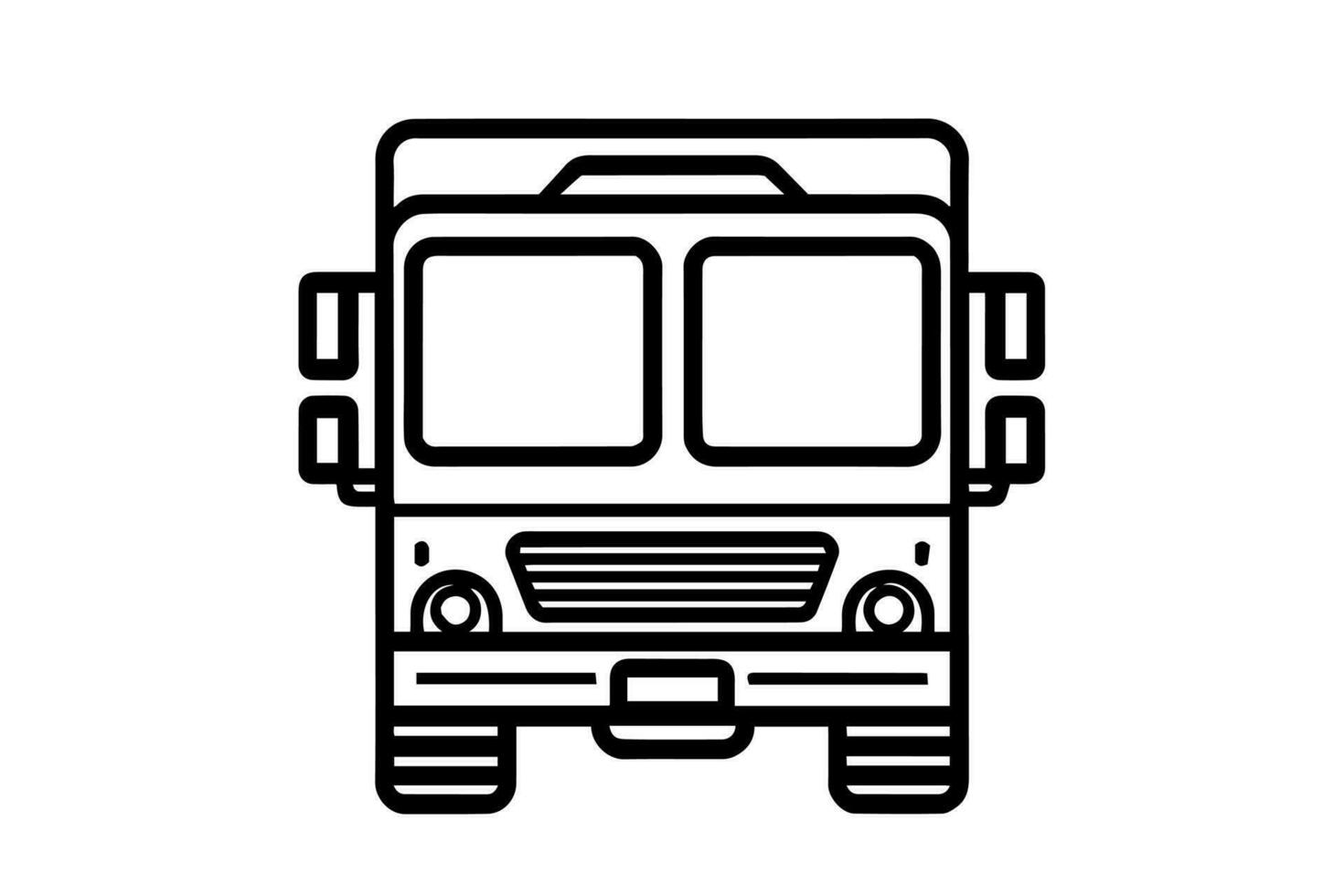 Truck vector icon retro transport delivery vehicle