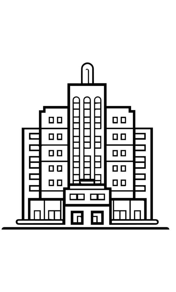 edificios icono vector símbolo