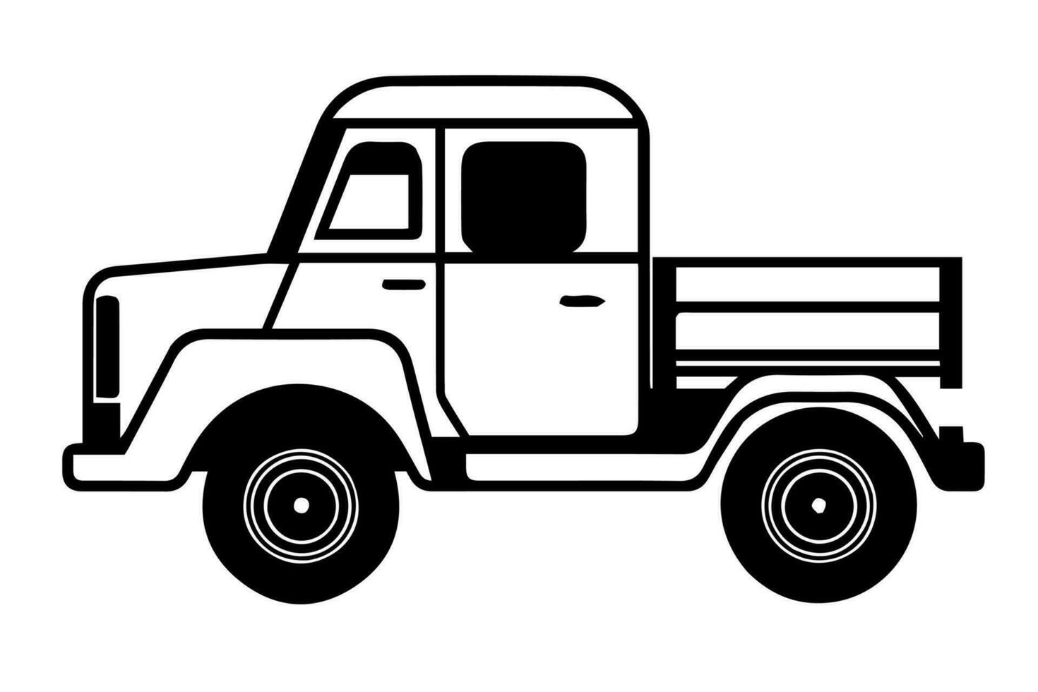 Truck vector icon retro transport delivery vehicle
