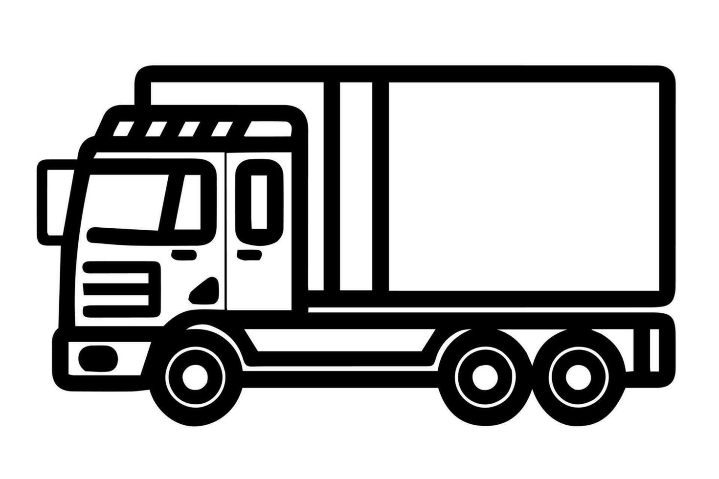 Truck vector icon retro transport delivery vehicle