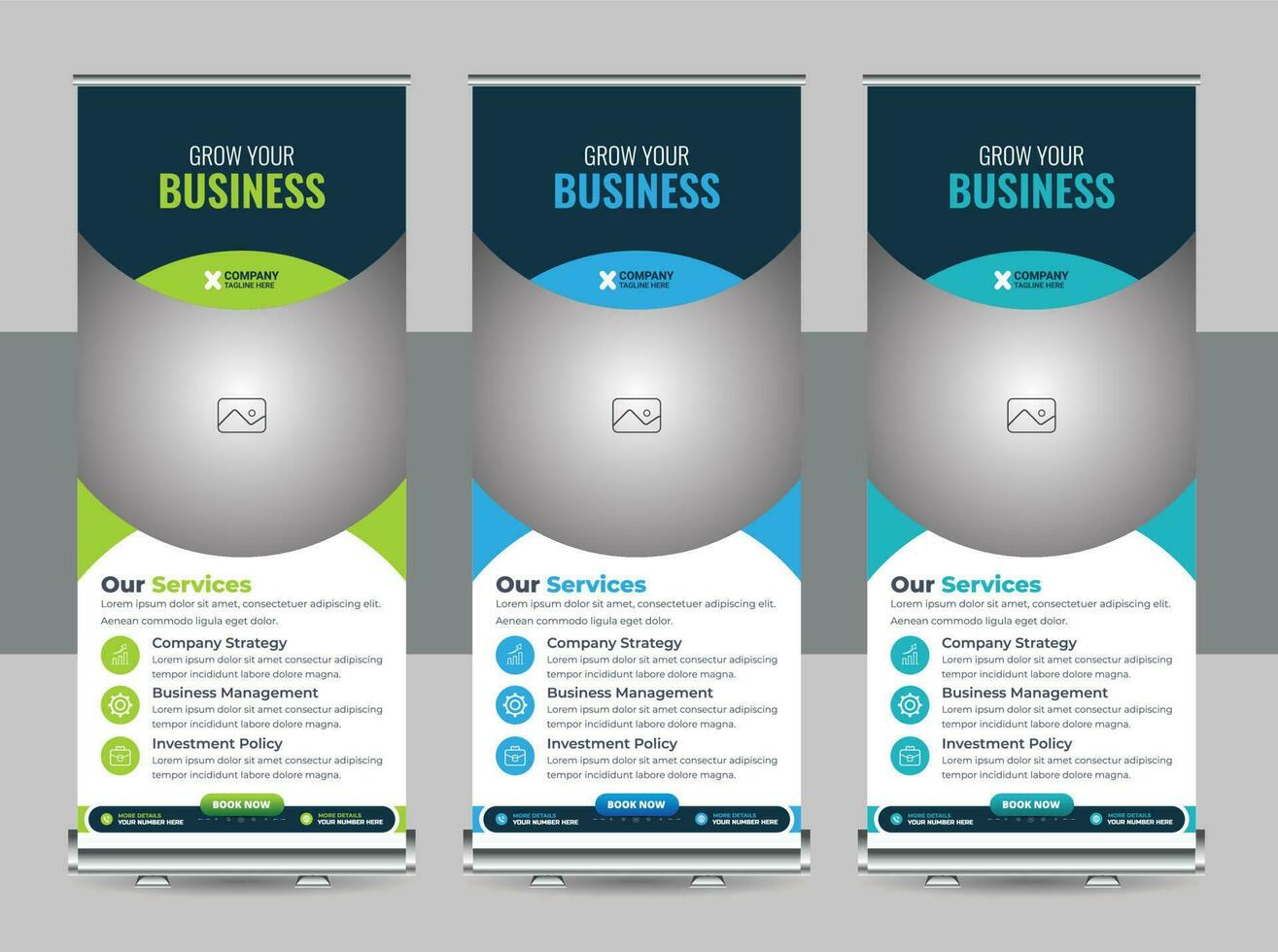 negocio corporativo moderno roll up banner standee template vector design, abstract creative x banner, pull up banner design para publicidad, anuncios, exhibición, exhibición