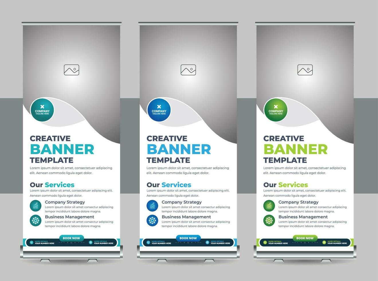 Modern Corporate Business Roll Up Banner Standee Template Vector Design, Abstract Creative X Banner, Pull Up Banner Layout for Advertisement