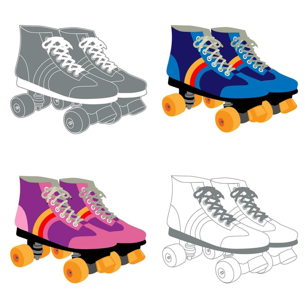 Roller Skates design element vector