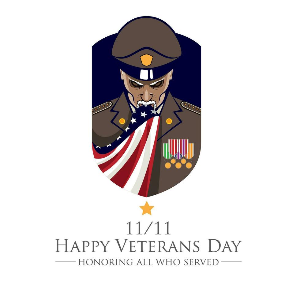 Veteran or Patriot theme vector