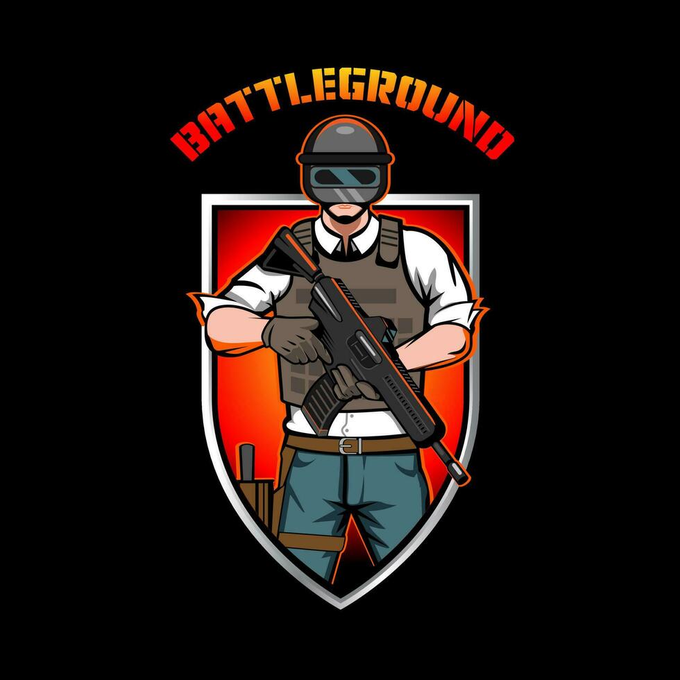 Battleground insignia illustration vector