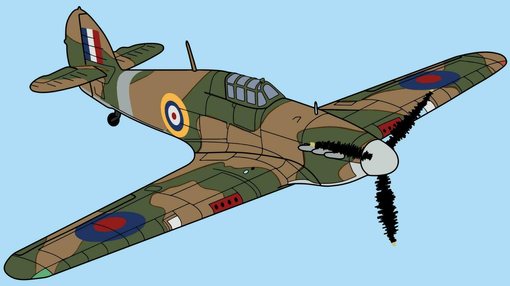 Illustration of ww2 plane vector