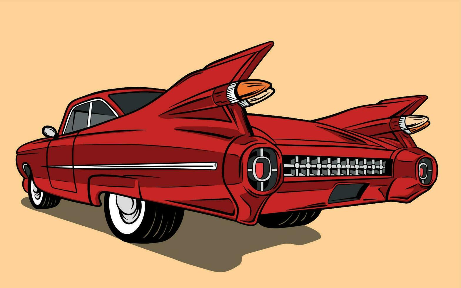 Illustration of vintage car vector