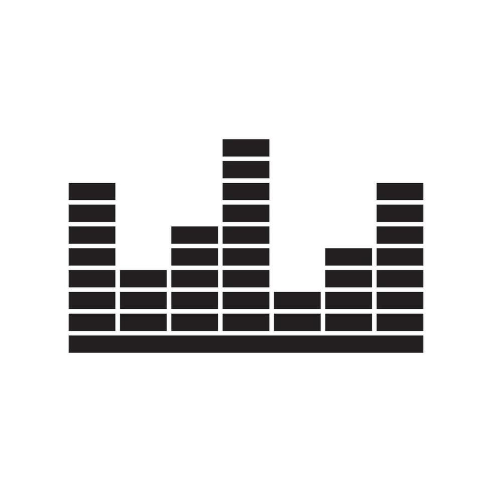 Equalizer sound wave icon isolated vector illustration.