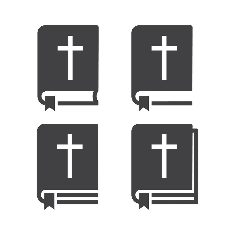 Set of bible book icon isolated vector illustration.