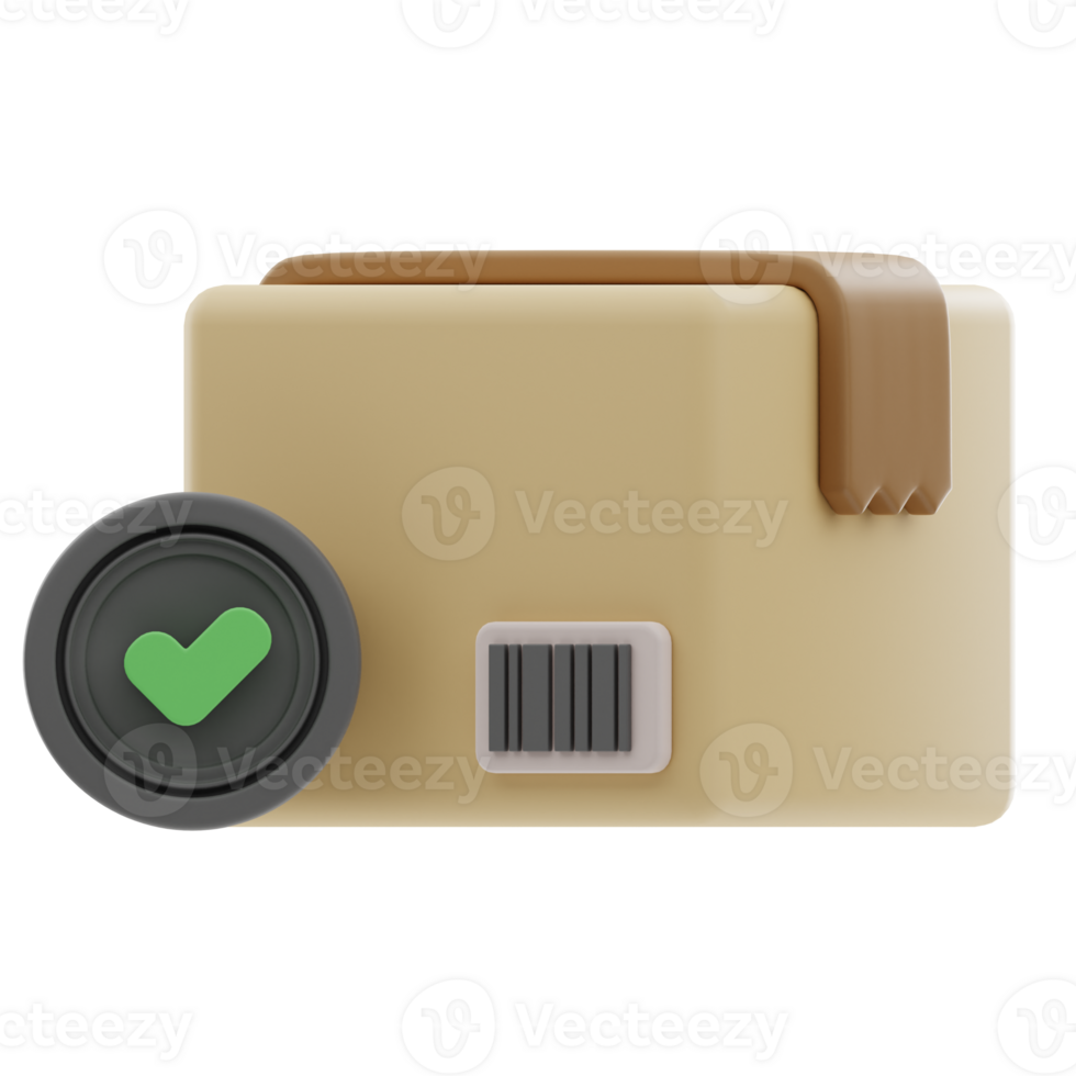 Approved Delivery 3D Illustration png