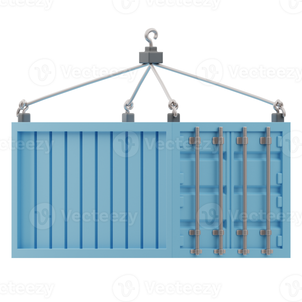 Container Delivery 3D Illustration png