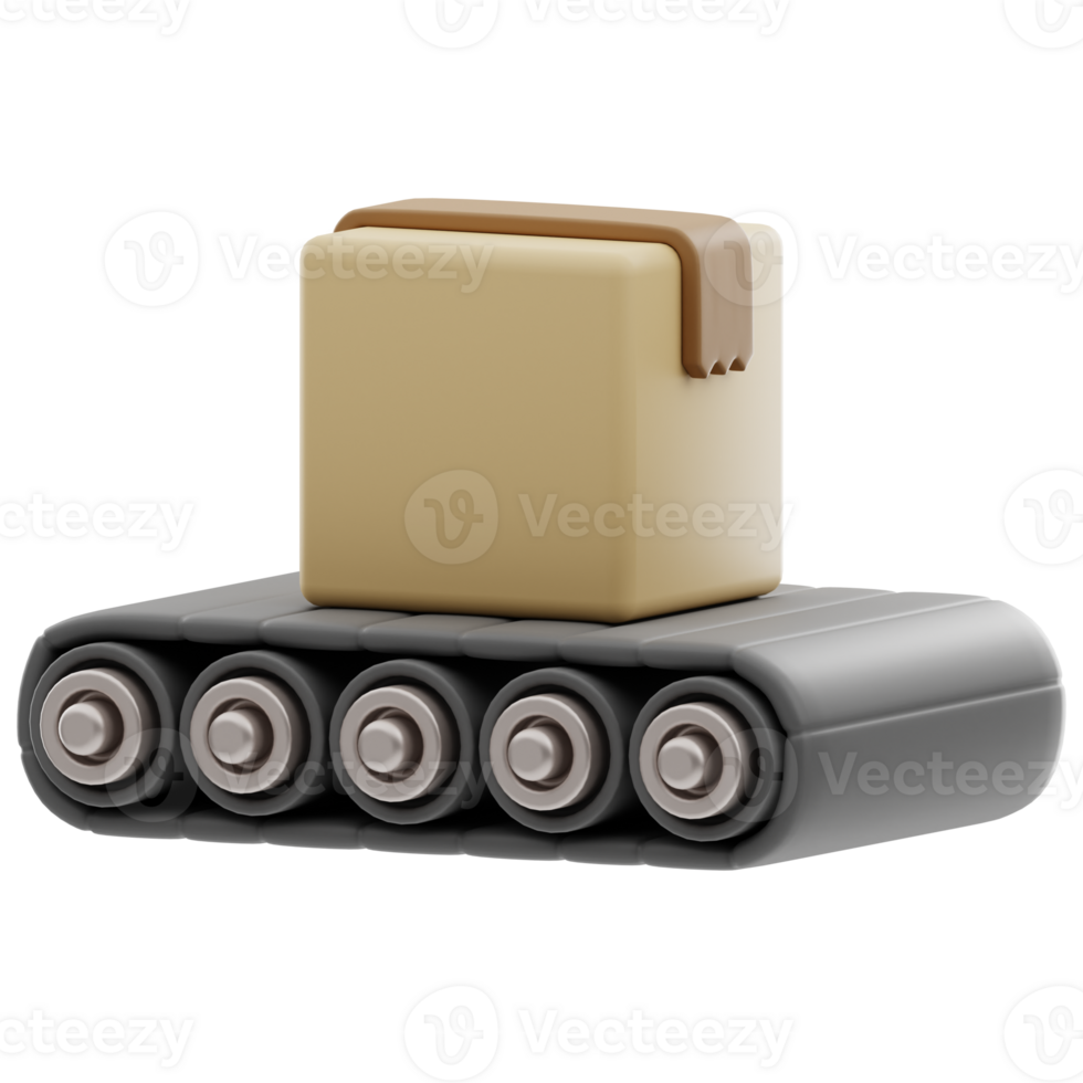 Conveyer Delivery 3D Illustration png