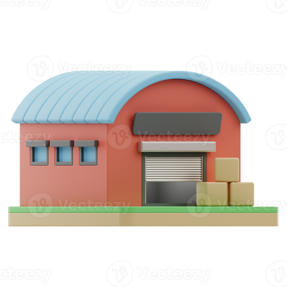 Warehouse Delivery 3D Illustration png