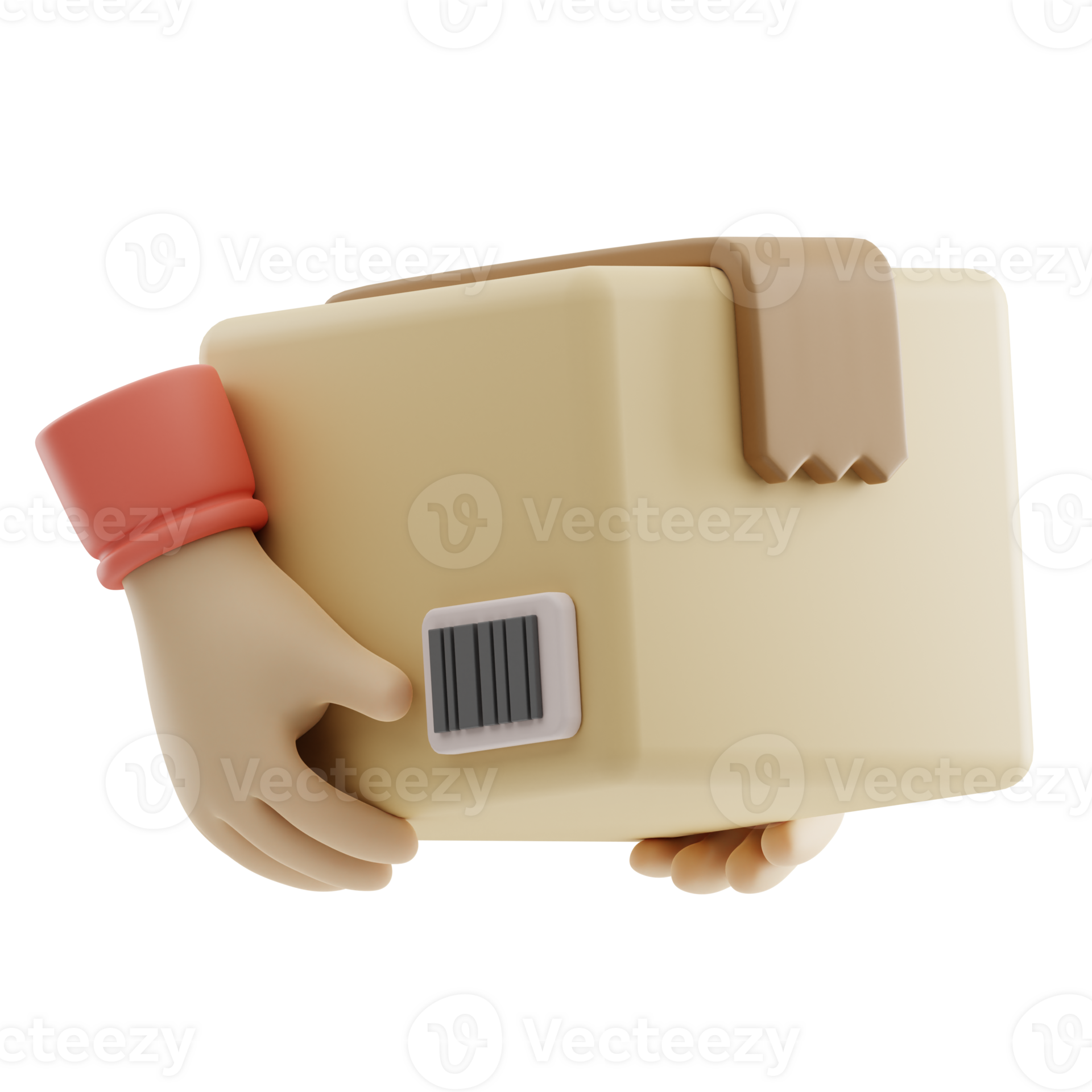 Courier hand Delivery 3D Illustration 23257651 PNG