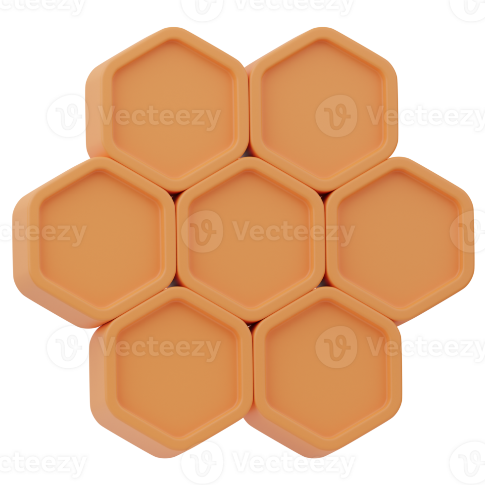 Honeycomb Agriculture 3D Illustration png