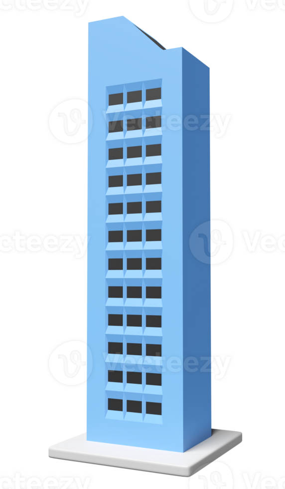 skyscraper building icon isolated. 3d render illustration png
