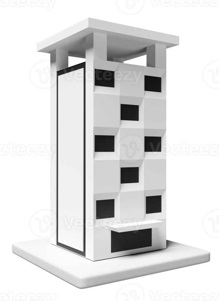 skyscraper building icon isolated. 3d render illustration png