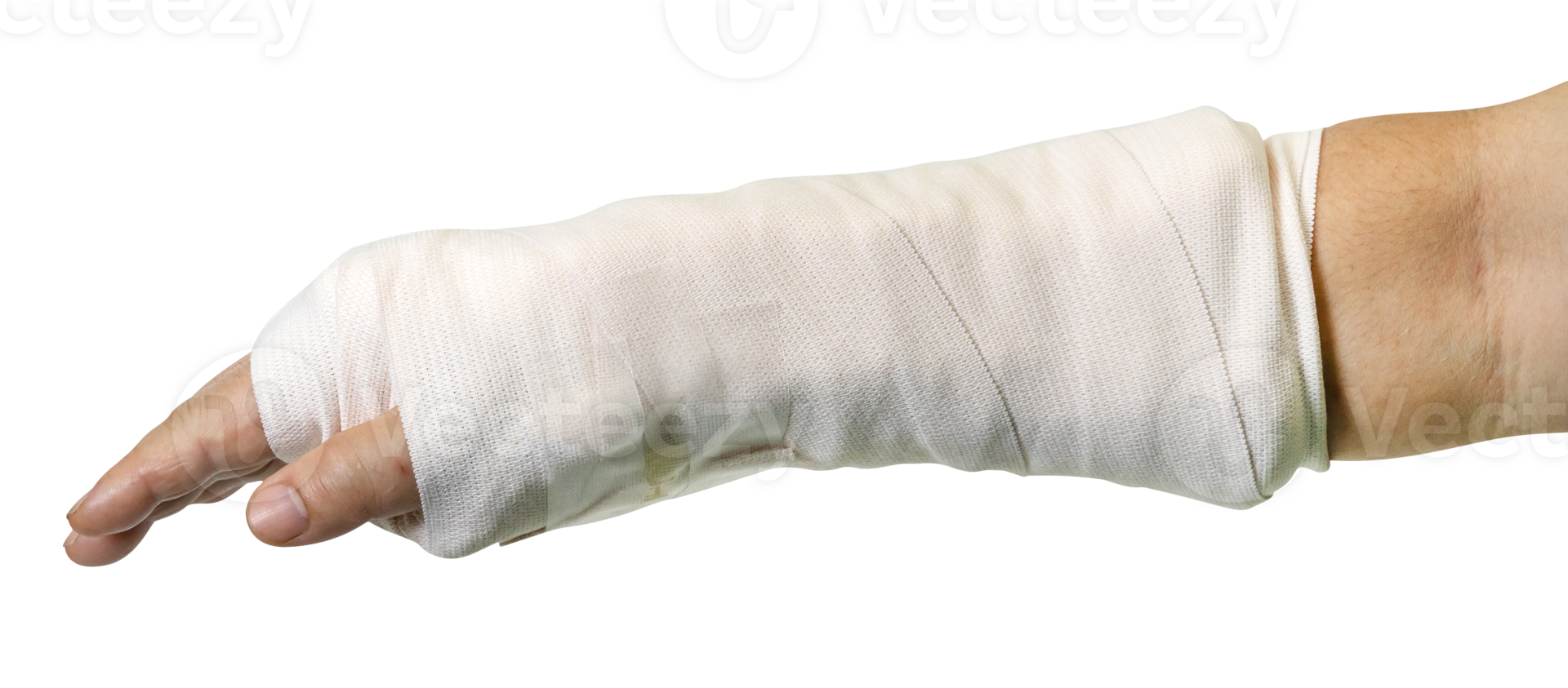 broken arm splinting from accident isolated png