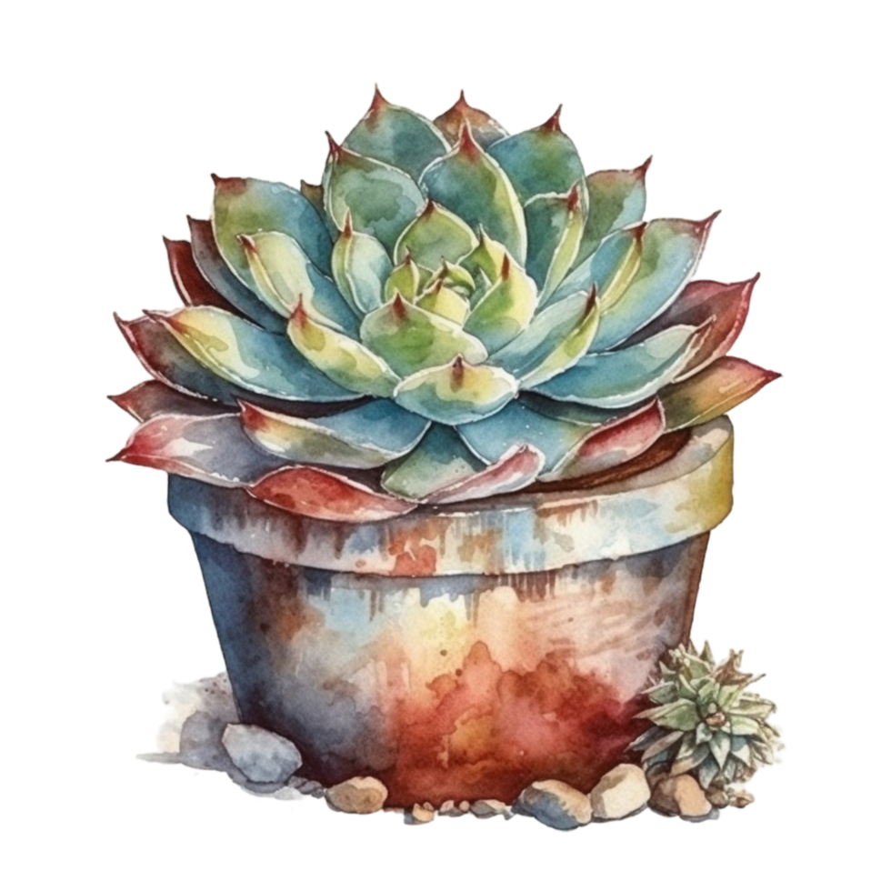 Cactus in flower pot, decorative plant in garden, png