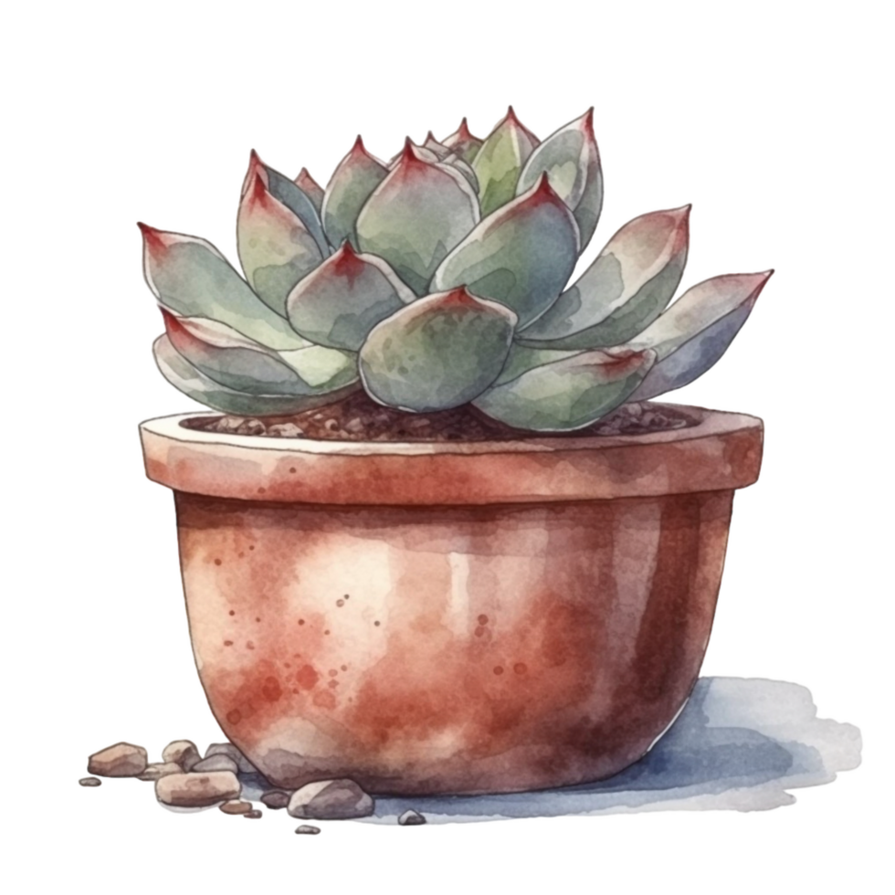 Cactus in flower pot, decorative plant in garden, png