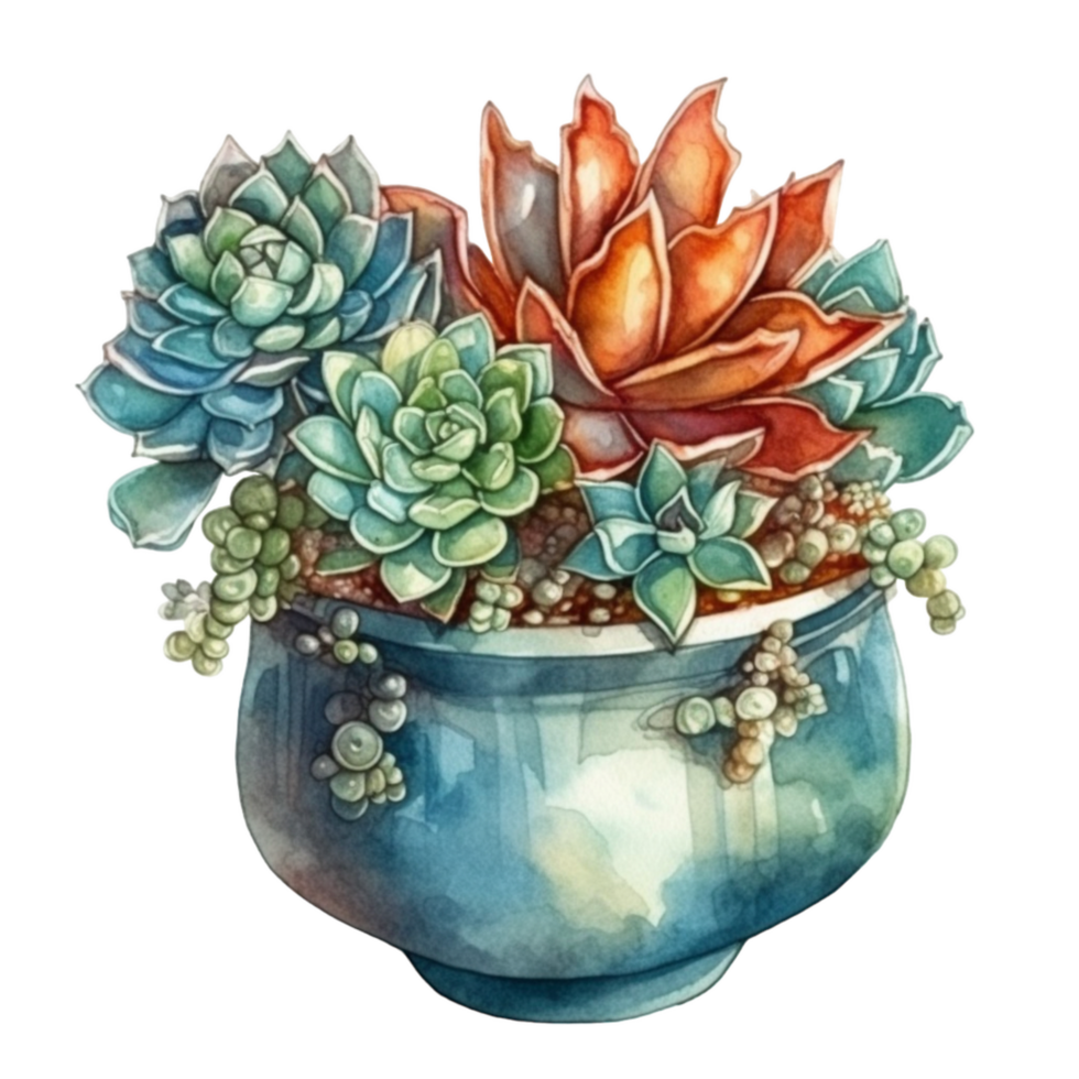 Cactus in flower pot, decorative plant in garden, png