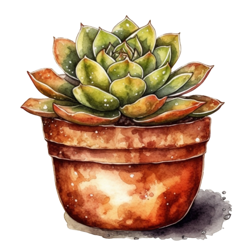 Cactus in flower pot, decorative plant in garden, png