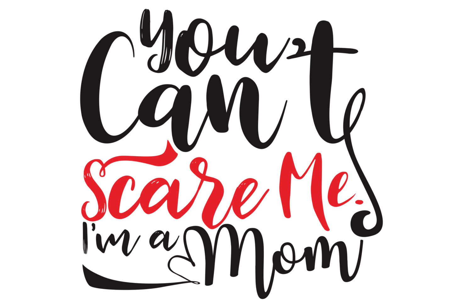 Mother Day Quotes - You Can't Scare Me, I'm A Mom png