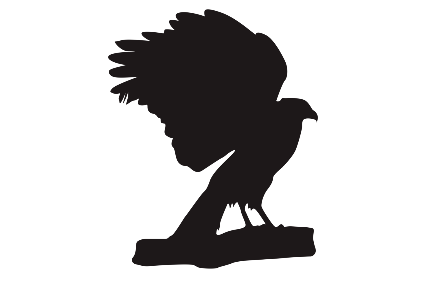 Tier - - thront Adler Silhouette png