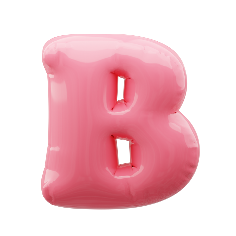 3D alphabet balloon png