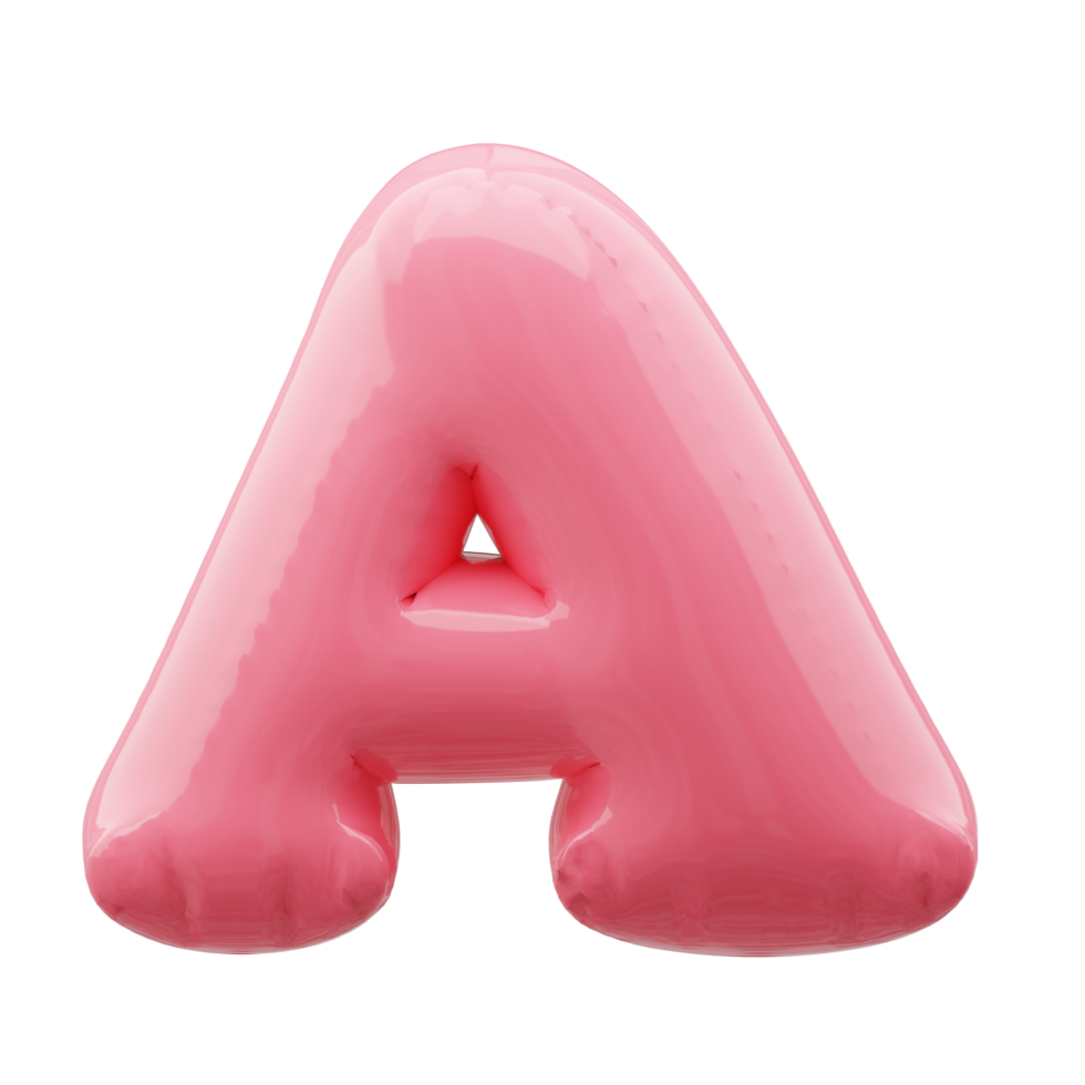 3D alphabet balloon png