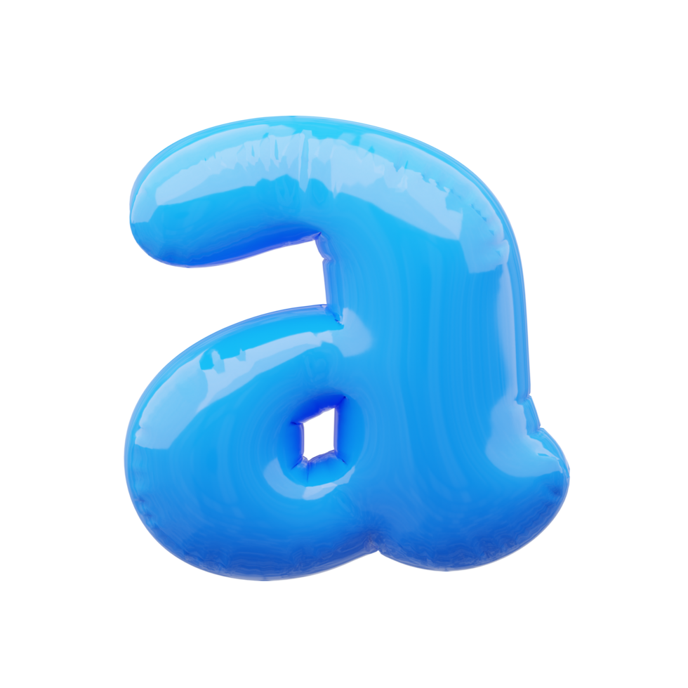 3D alphabet balloon png
