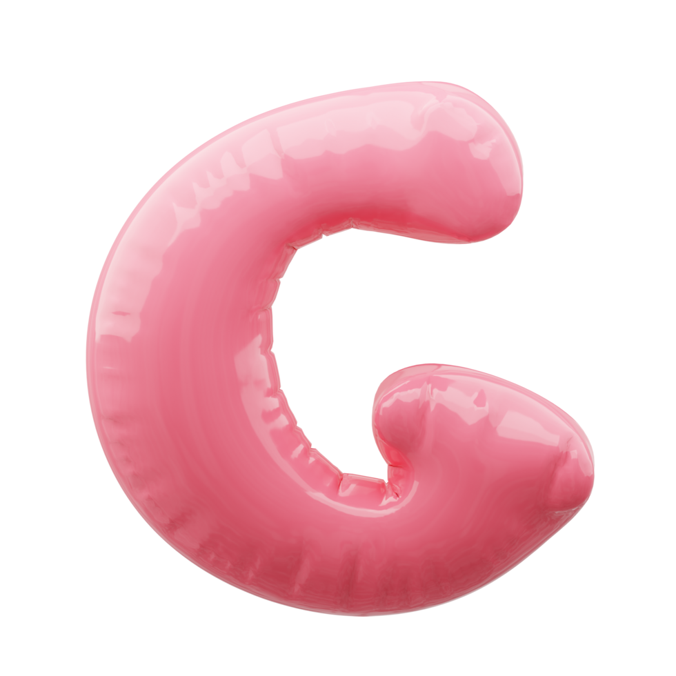 3D alphabet balloon png