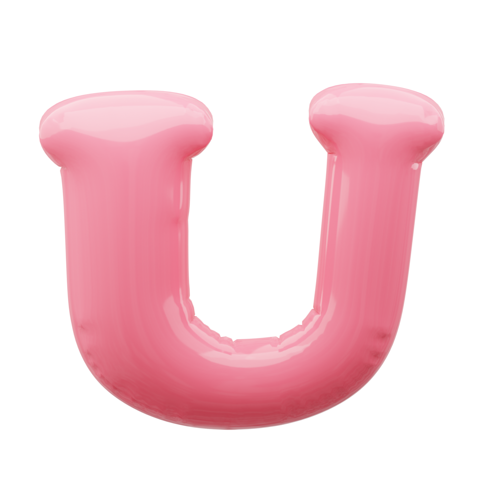 3D alphabet balloon png