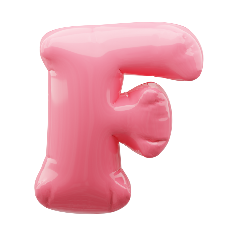 3D alphabet balloon png
