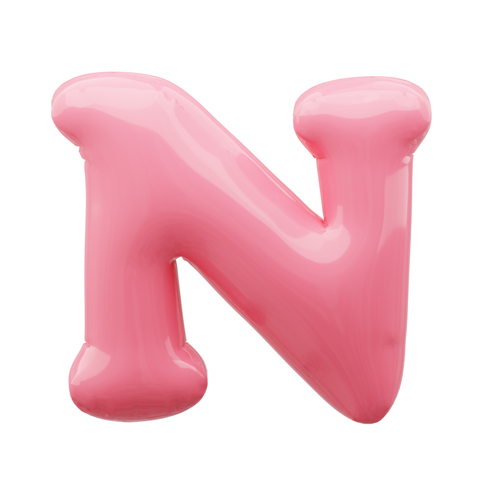 3D alphabet balloon png