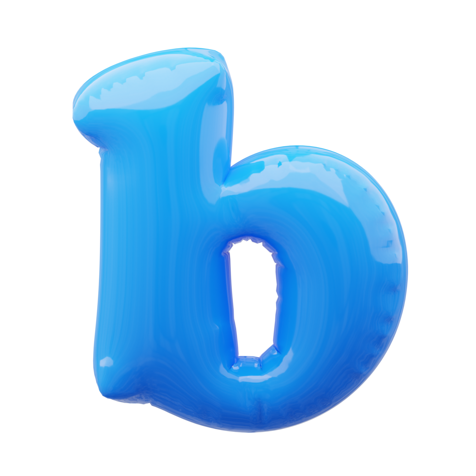 3D alphabet balloon png