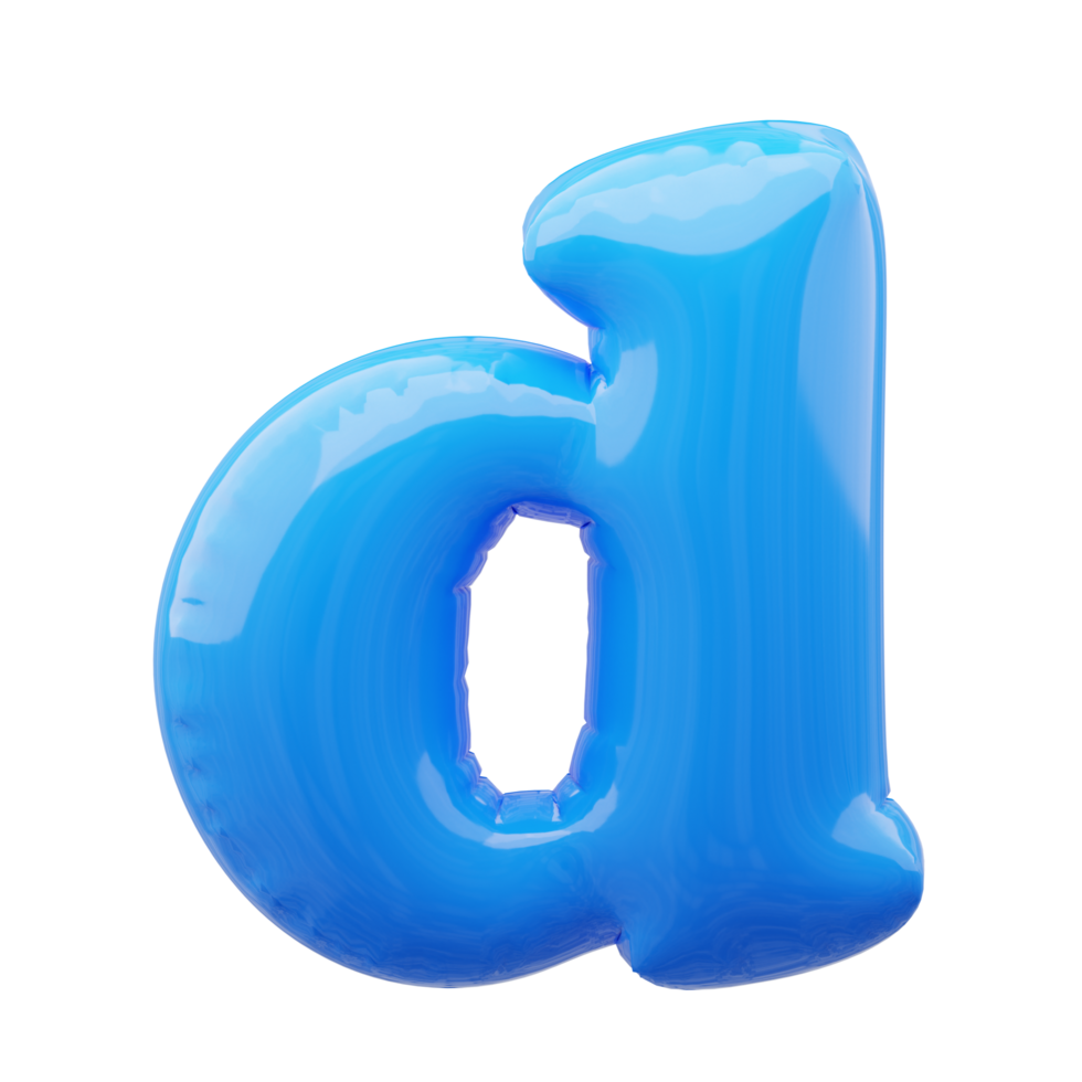 3D alphabet balloon png